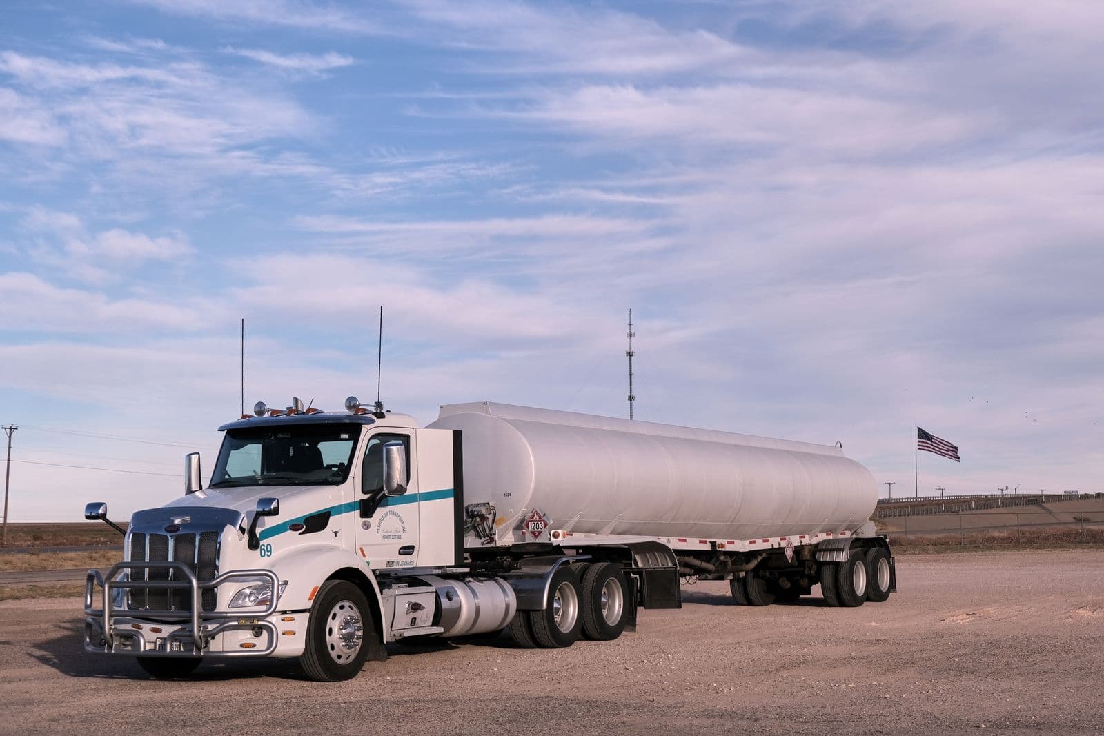 Fuel tanker semi truck